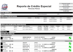 Como solicitar mi Reporte de Crédito Especial
