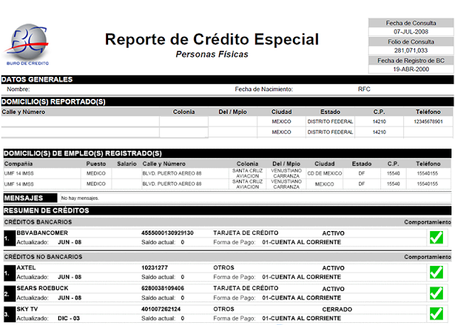 Como solicitar mi Reporte de Crédito Especial